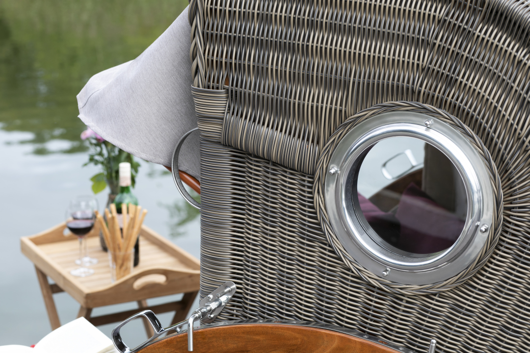 Strandkorb Westerland Mahagoni Bullauge ...